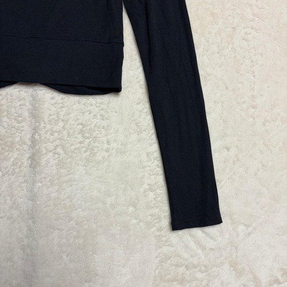 Vuori Womens Long Sleeve Cove Twist Tee Size XL Black Ribbed Athleisure VW1114 - Picture 9 of 12